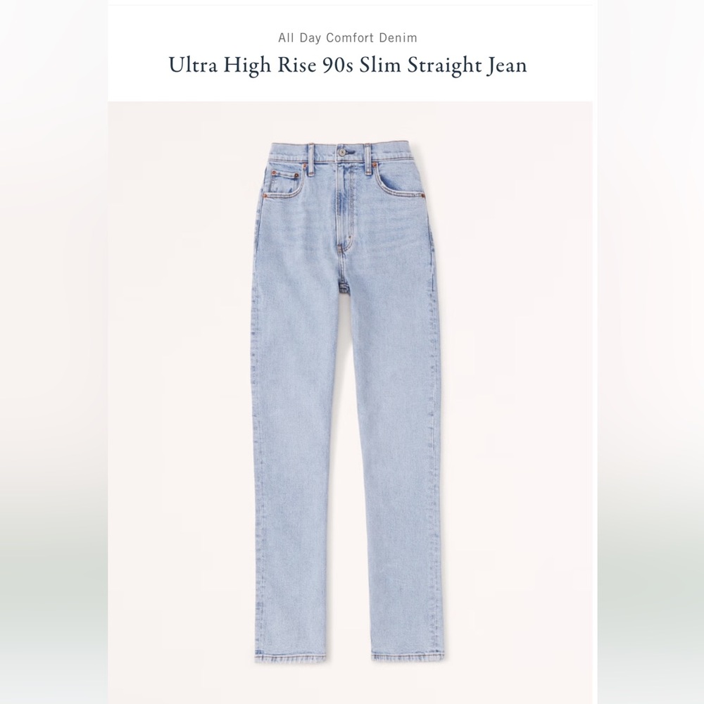 Abercrombie Ultra High Rise 90s Slim Straight Jeans